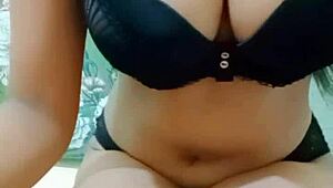 beautiful indian girl enjoys fingering in tight pussy