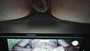 cum loudly during mature handjob orgasm in bedroom