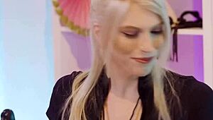 I love how transgender Izzy Wilde fucks this horny female with toys while setting up the bridal games booth