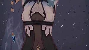 Girl in anime dances sexy, so cute and hot 😍