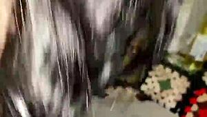 Enjoying some good sloppy head on this big black cock 😋