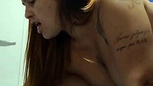 ruiva casada video calls lover while husband watches and cums on her tits