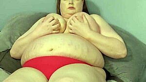 horny becca pleasures herself with dildo, big tits naked