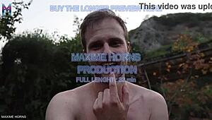 Gay outdoor show with giant toys fisting and cock sucking in front of men 😜