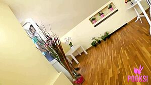 Mean teen Olivia spreads her ass for licking and fucking 😈.