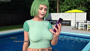 Dude Almost Gets Caught Flirting With Sexy Redhead In House Full Of Sluts - Summer Heat 04 3D Hentai Porn Game