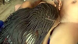 swallowing nut in the closet with pretty black babe choking on monster cock