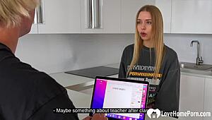 A blonde who's eager to have a taste of that cock!