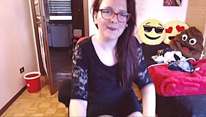 oh gosh, your beautiful italian stepmother, she's like having these crazy orgasms at the computer desk with toys and squirting everywhere, so hot and curvy, i-i can't look away