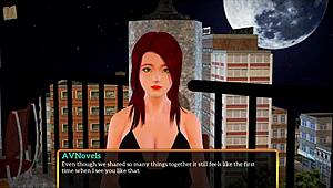 In my new family game, redhead rides cowgirl passionately with intense emotions