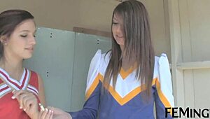 feminge 4k lesbian students having great time together