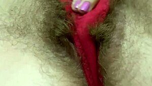 hairy pussy cumming with big clit and dirty panties 😏