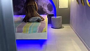 horny big-assed stepmother discovered riding pillow to orgasm 😈