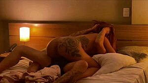 ana miller and ktal wake up their naughty boyfriend with big tits flashing and exotic redhead girlfriend moves