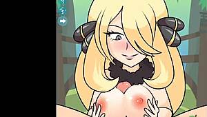 Cynthia shows off her juicy tits for a facial