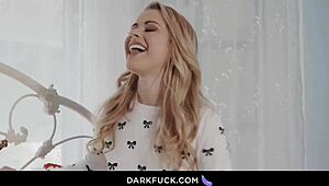 Oh Wow, How Does Blonde Cutie Lilly Handle Getting Banged by That Monster Black Cock in Her Tight Ass?