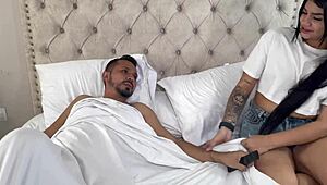 i seduced my stepbro to suck and fuck his big coc - sara films