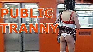 Tranny Schoolgirl Traveling on Metro with Big Tits, Seeking Sexual Adventures?