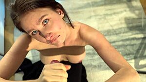 He Calls Brunette Over After Practice for Anal and Cumshot