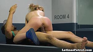 oh man, this undocumented latina babe with small tits rides that hard cock rough in missionary during her casting interview 😈