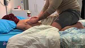 Stepsister asked for a complete massage, ended up with ass dripping cum