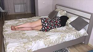 stepson gives massage to mature stepmom then fucks her big ass in homemade amateur scene