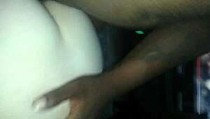 uh, like this bbc is totally pounding me bent over doggystyle, filling me with creampie in pov, oh god it's huge interracial action