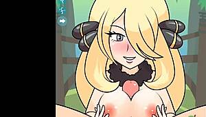 Cynthia shows off her juicy tits for a facial