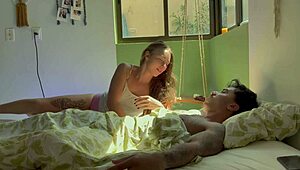 this petite brazilian girl next door with blue eyes wakes up to rough passionate sex oiled moans and facial cumshot