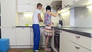 this kinky young 18+ russian hotty says, i love sucking that old boner