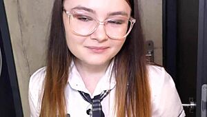 Amateur BBC interracial teen Vivien Doll pounds her black math teacher's huge cock bareback.