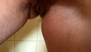 he really loves playing with my hairy pussy