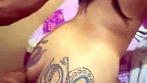 Latina gets impregnated with lots of cum in her vagina after intense anal