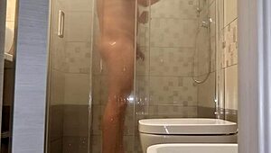 Intense Male Moan During Huge Cock Cumshot on Toilet