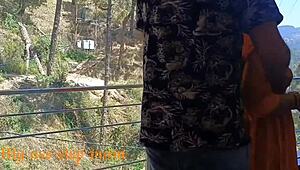 Wow, this beautiful Indian couple dives into hardcore handjob and riding cowgirl for romantic sex with big tits and ass!