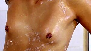 showering stepteen 18+ sucks off her old stepdad's big cock in taboo fun