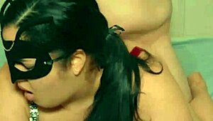 Hot 18+ bbw in red riding cowgirl