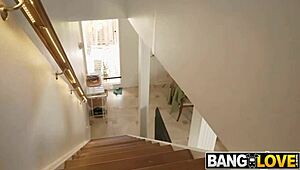 The stepmom's allure is hard to resist in this intimate scene.