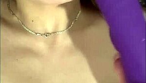 latina masturbates with dildo in new lingerie