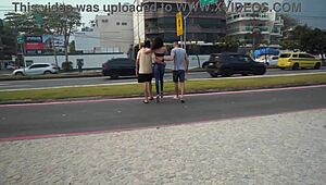 20 year old bruna santos SELF-FISTED and ANAL on street