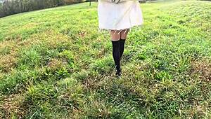 i walk and strip naked in nature, neighbors see my dripping pussy