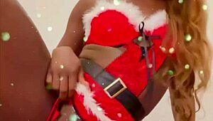 Nerdy girl next door explores anal with candy cane