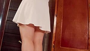 this hidden recording shows a big ass changing clothes