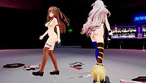 Chieri Kakyoin And Mememe Mokota Perform Strip Dance