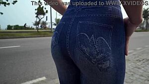 20 year old bruna santos SELF-FISTED and ANAL on street