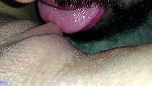 sucking that swollen big pussy so good