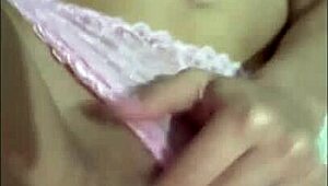 latina masturbates with dildo in new lingerie