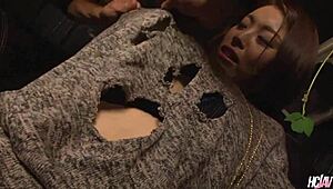 Ayaka Minamino feels excited taking dick through pants