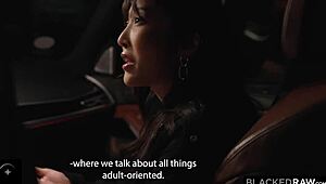 Emiri Momota, sultry podcaster, rides and sucks BBC from stranger.