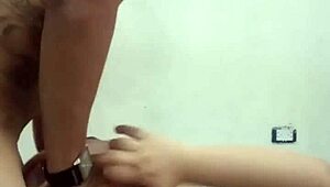 Beautiful cute girl bent over in doggystyle casting interview before sleeping